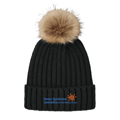 Port Authority® Faux Fur Pom Beanie Thumbnail